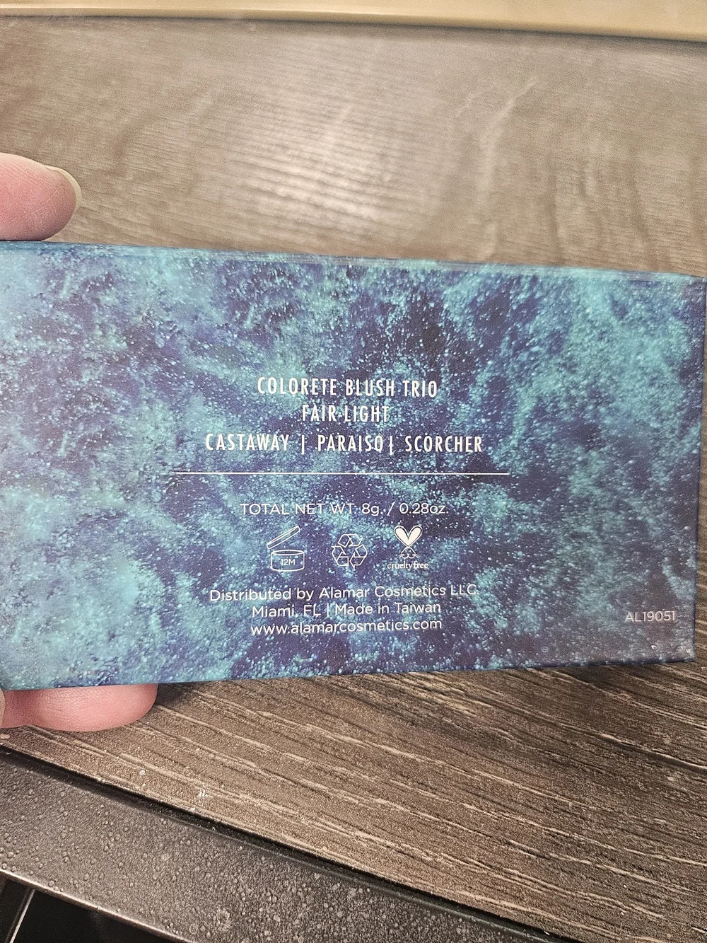 Alamar Blush Palette in Teal and Gold Accent Design